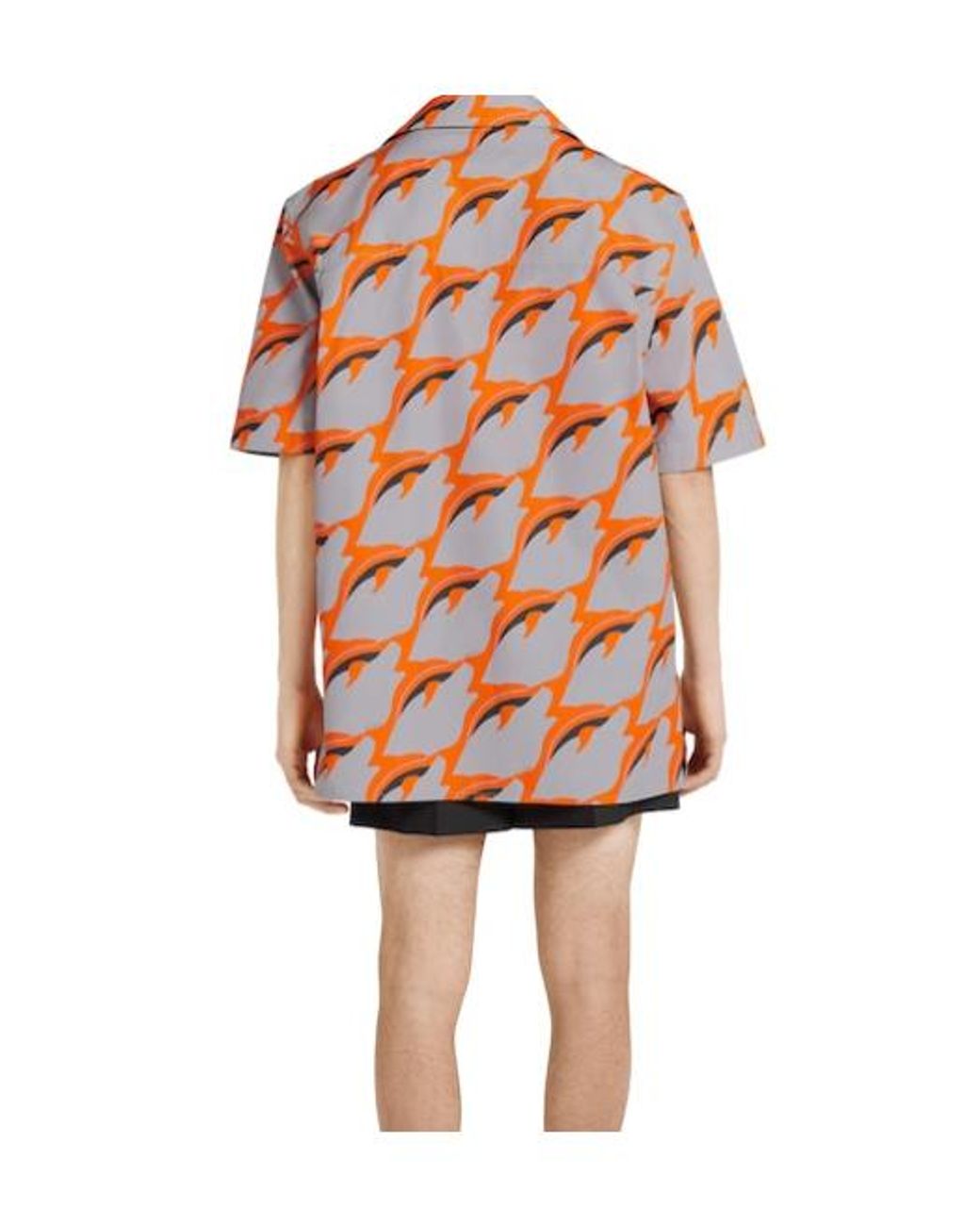 Gucci Orange Printed Shirt for men