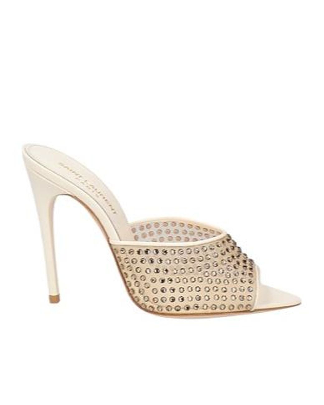 Saint Laurent Natural Simple High-Heeled Sandals