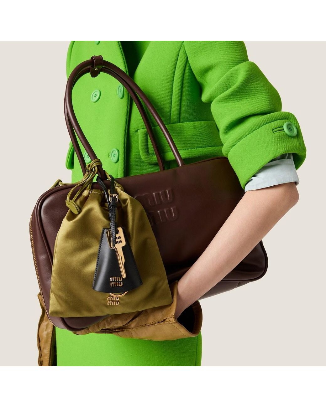Miu Miu Brown Beau Leather Bag