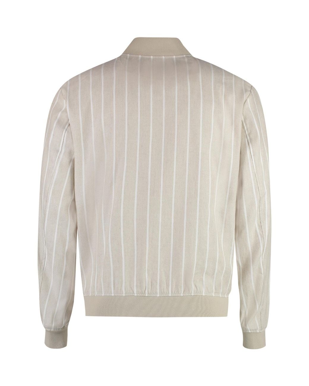 Boss White Boss Striped Zip-Up Jacket for men
