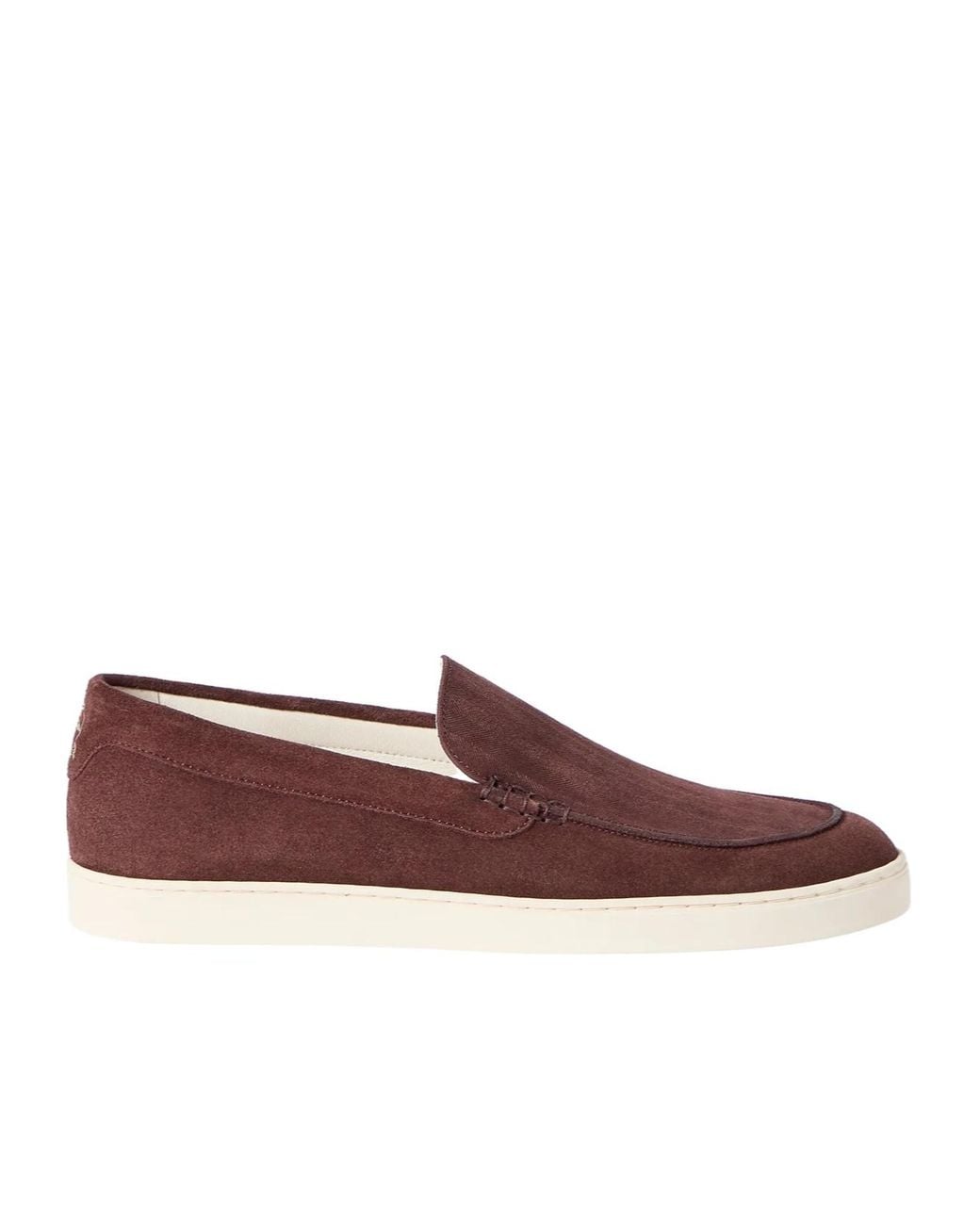 Brunello Cucinelli Brown Slip-On Loafers for men