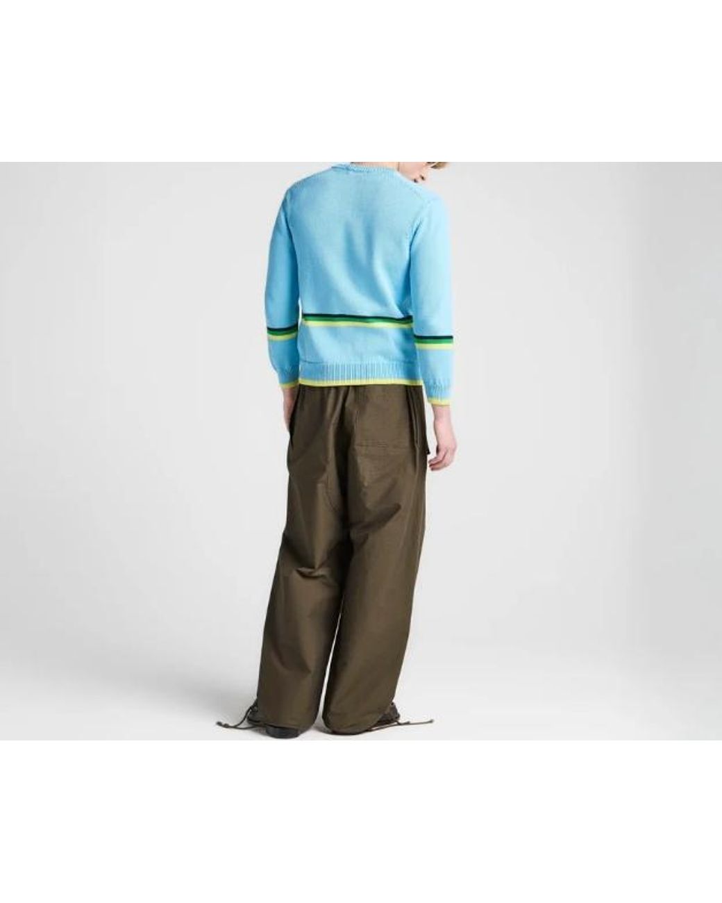J.W. Anderson Green Logo-Embroidered Cargo Pants for men