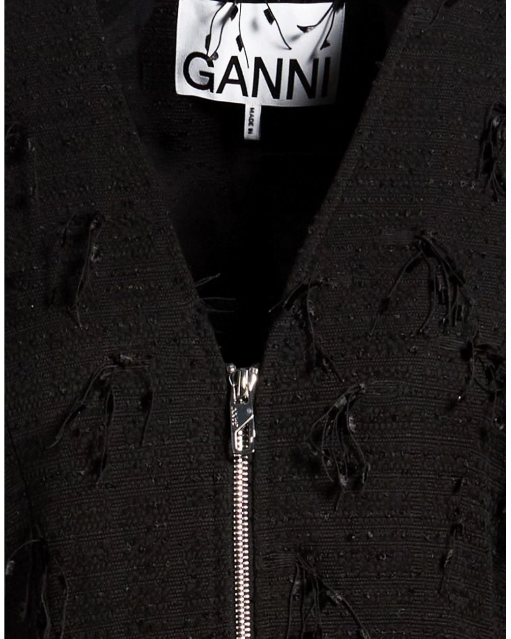 Ganni Black Long Sleeves Jackets