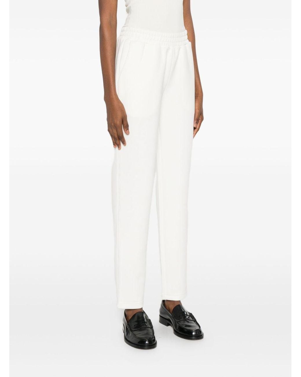 Twinset White Elasticated-Waistband Trousers
