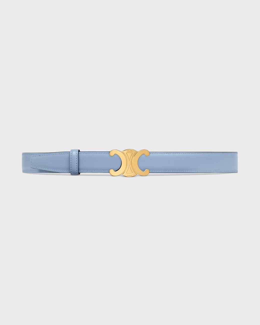 Céline White Triomphe Buckle Reversible Strap 25Mm