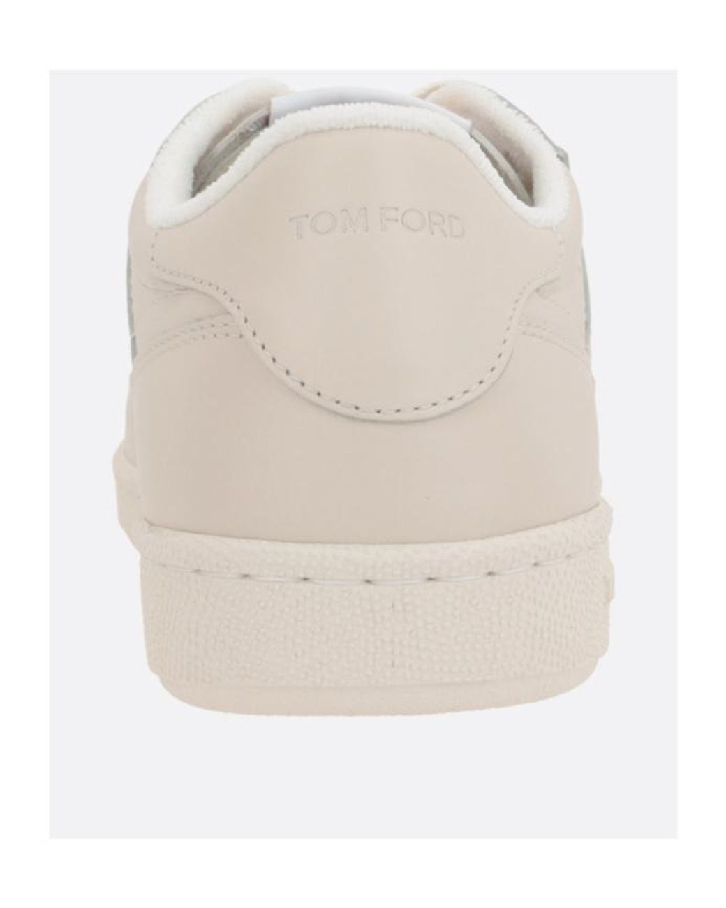Tom Ford White Logo-Debossed Lace-Up Sneakers for men