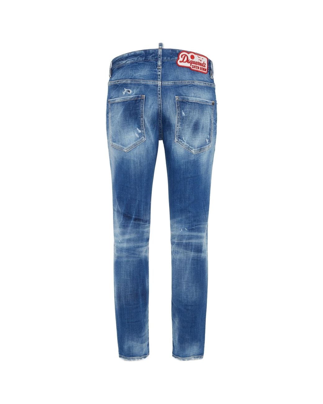 DSquared² Blue Medium Small Hole Wash Skater Jeans for men