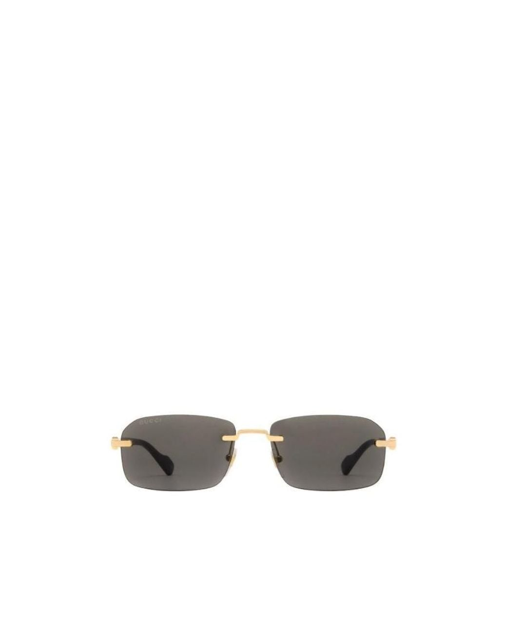Gucci White Eyewear Rectangular Frame Sunglasses