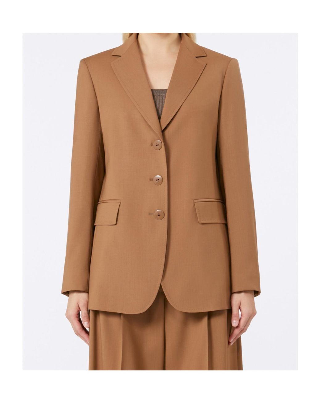 Max Mara Brown Studio Nice Single-Breasted Jacket