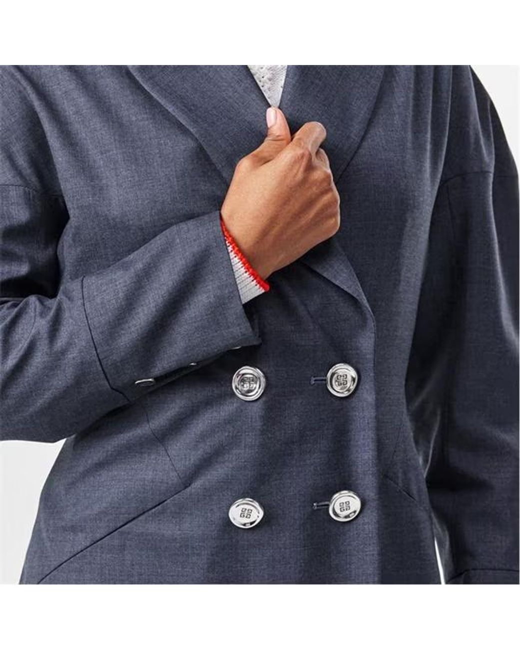 Givenchy Blue Double Breasted Casual Jacket