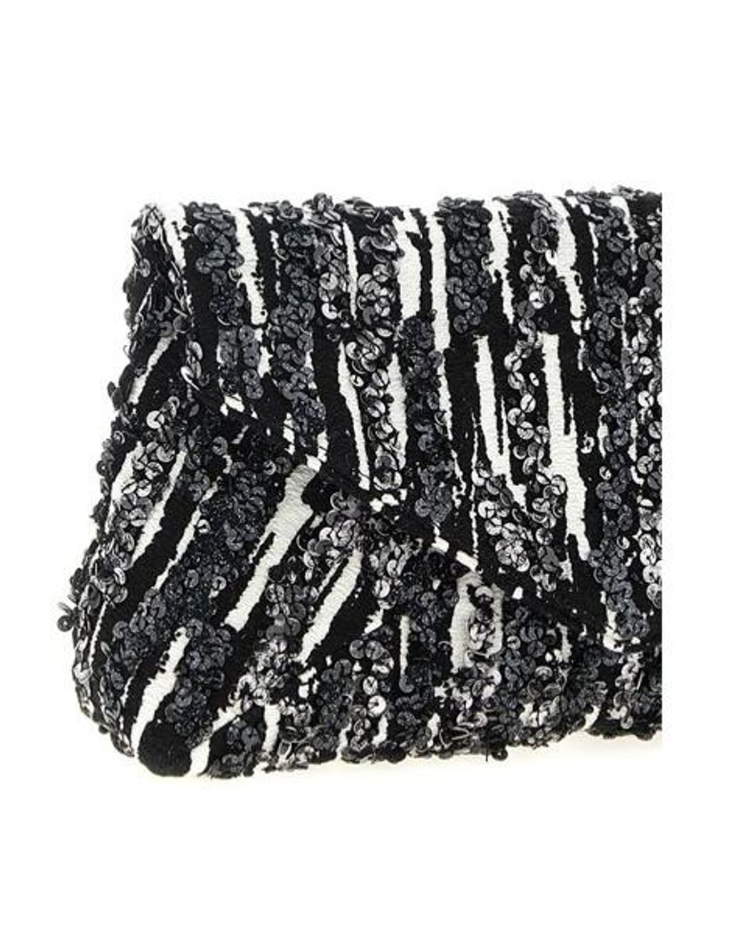 Dries Van Noten Black W.L. Sequin Embellished Clutch Bag