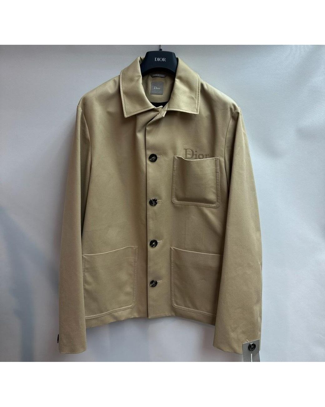 Dior Natural Workwear Jacket With Embroidery for men