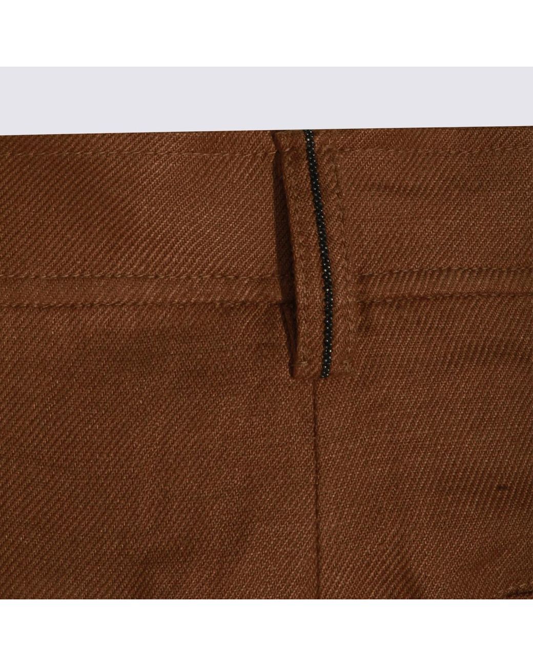 Brunello Cucinelli Brown Monili Detailed Midi Skirt