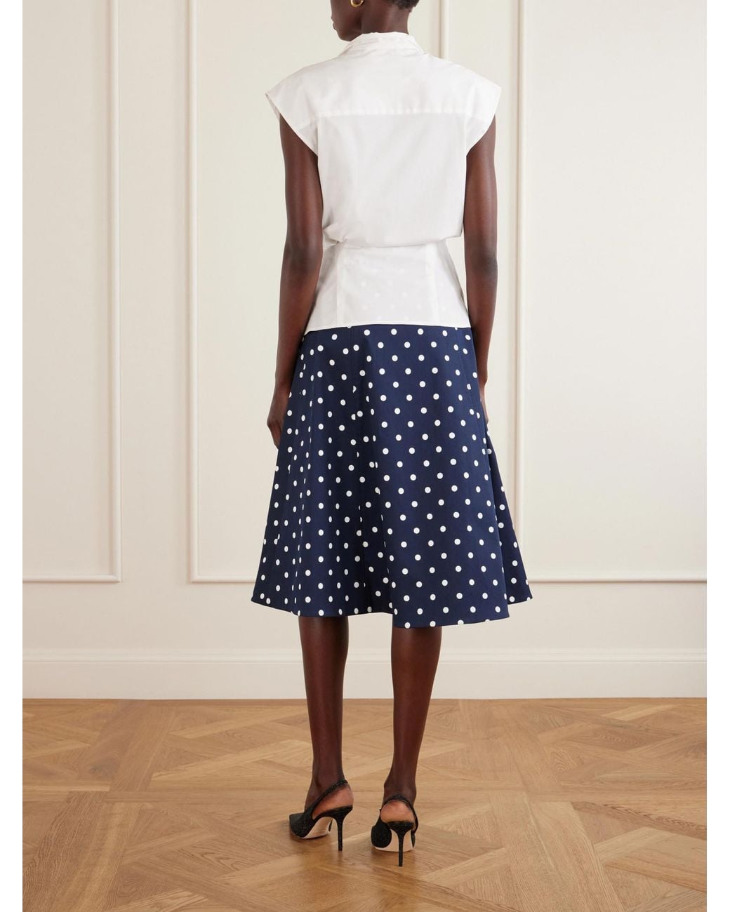 Carolina Herrera White Cotton-Blend Shirt