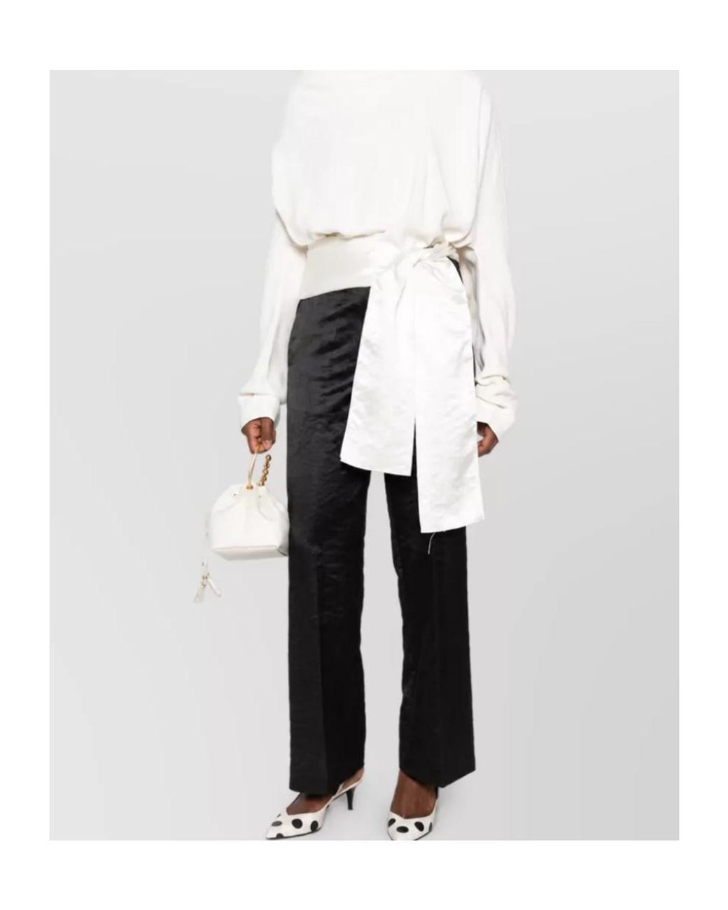 Forte_forte Gray Hammered-Texture Casual Trousers