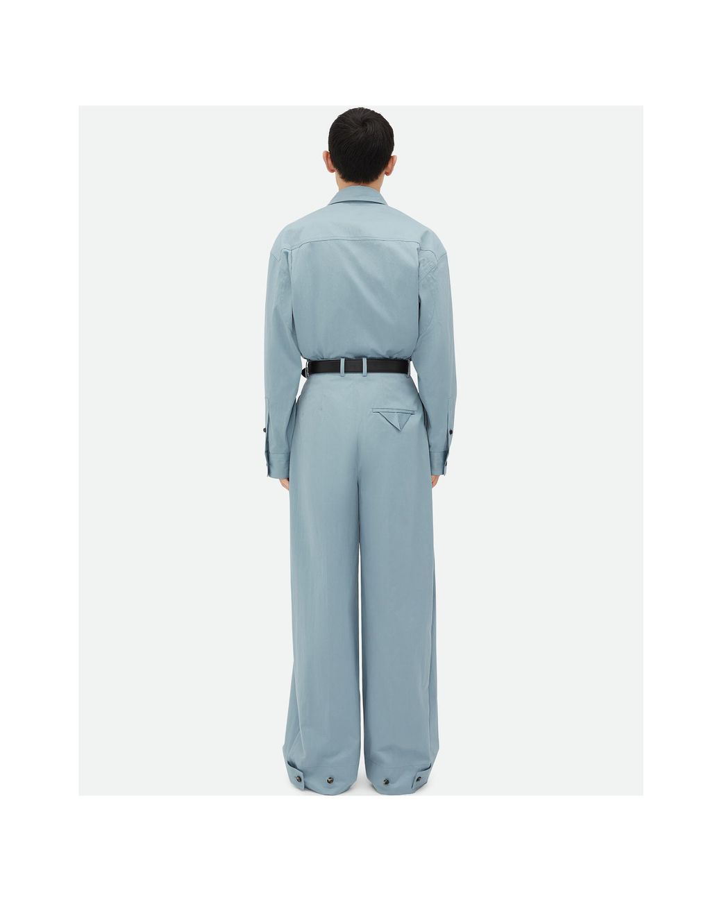 Bottega Veneta Black Cotton Twill Trousers for men