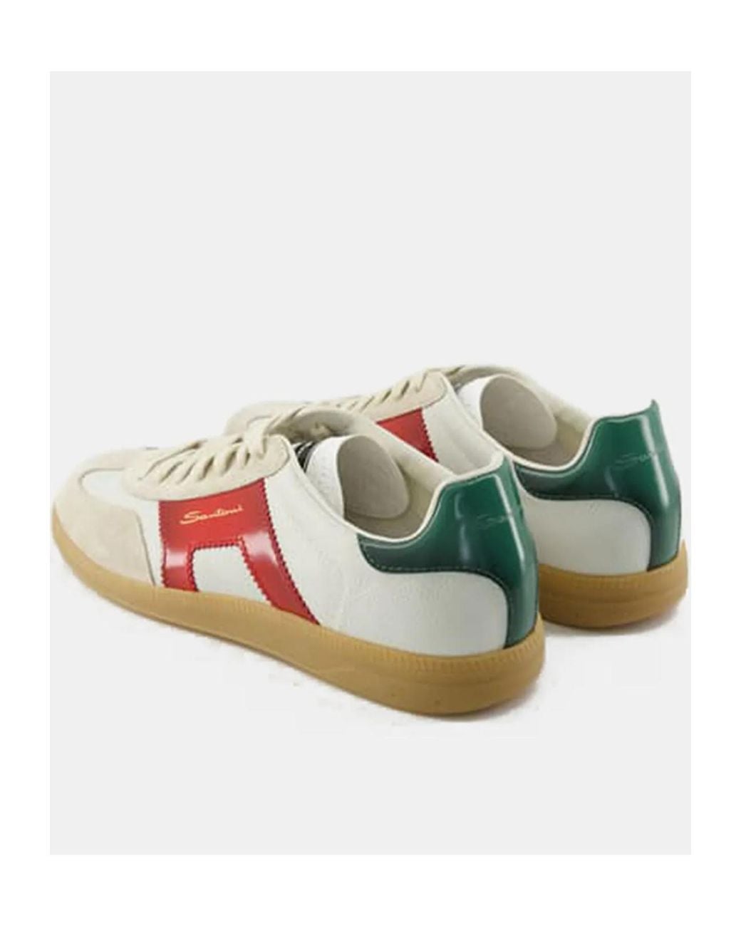 Santoni Multicolor Colourblock Panelled Lace-Up Sneakers for men