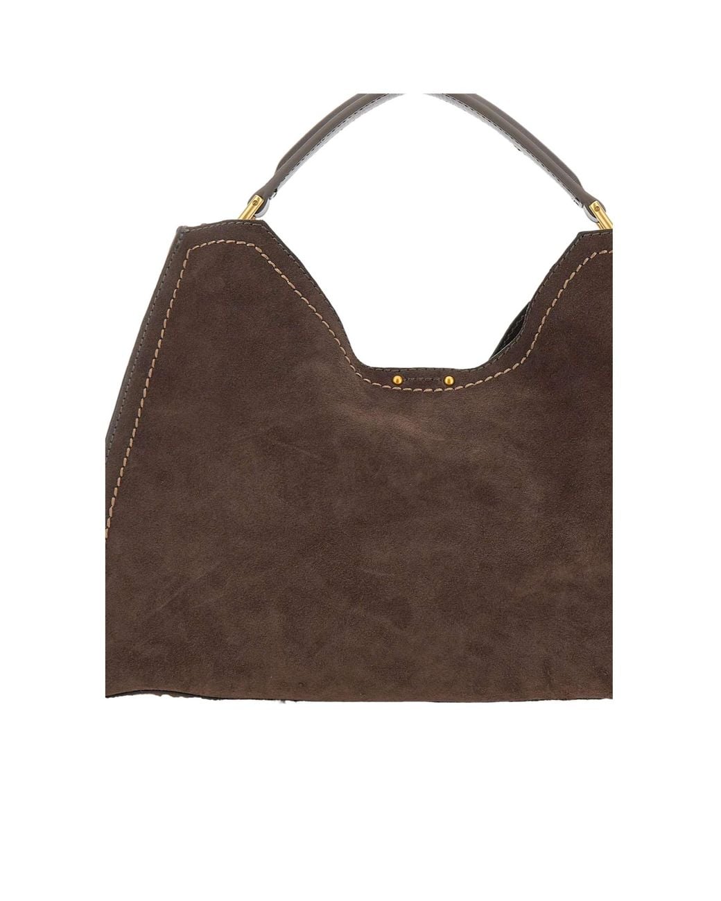 Gianni Chiarini Brown Aurora Trapeze Shoulder Bag