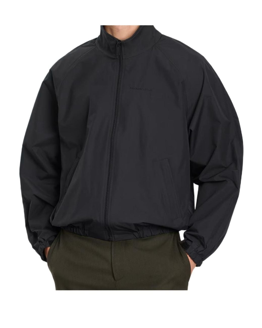 Canada Goose Black Axis Zip-Up High-Neck Lightweight Jacket for men