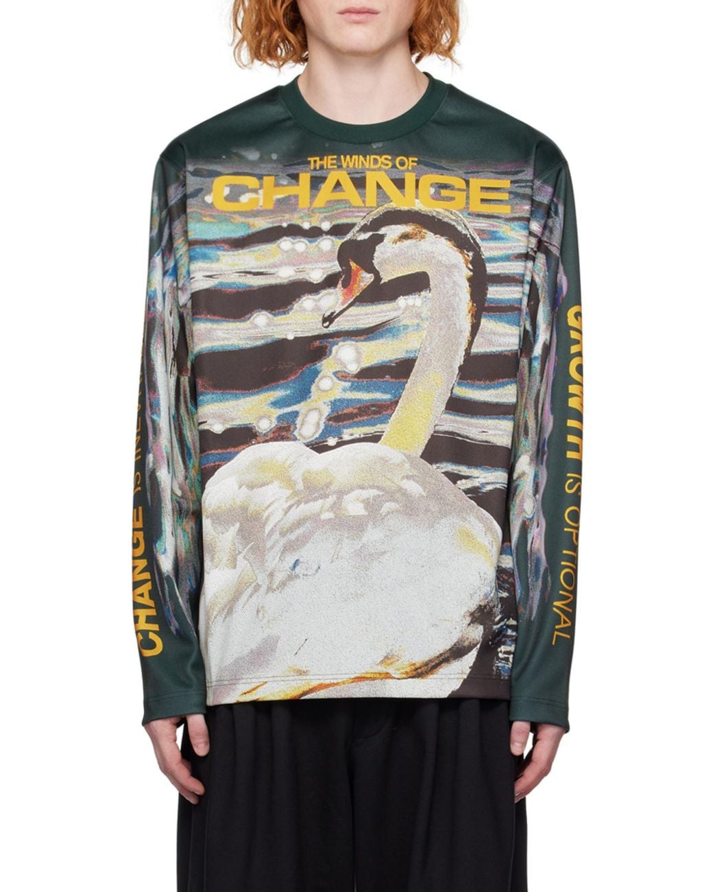 Burberry Green Graphic Printed Crewneck Sweatshirt for men
