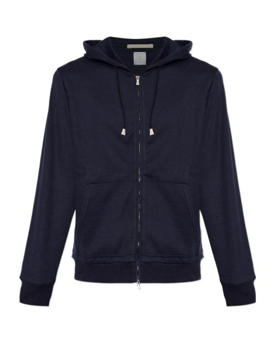 Eleventy Blue Zip-Up Hoodie for men