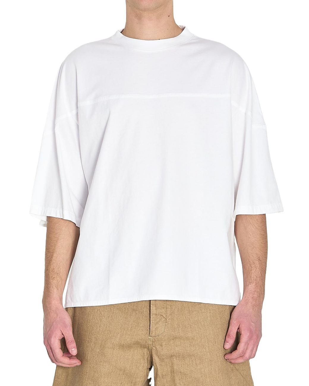 Jacquemus White Atelier Crewneck T-Shirt for men