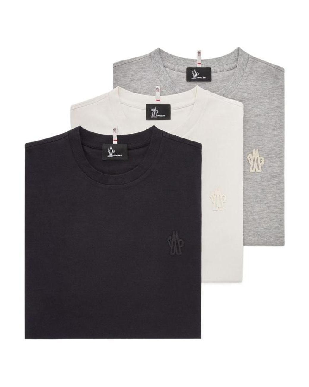 Moncler Blue Grenoble 3-Pack Crewneck T-Shirts for men