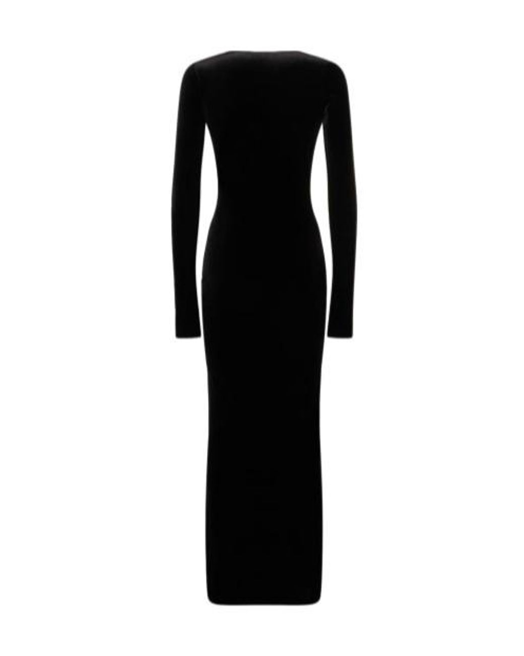 16Arlington Black Solaria Velvet Midi Dress