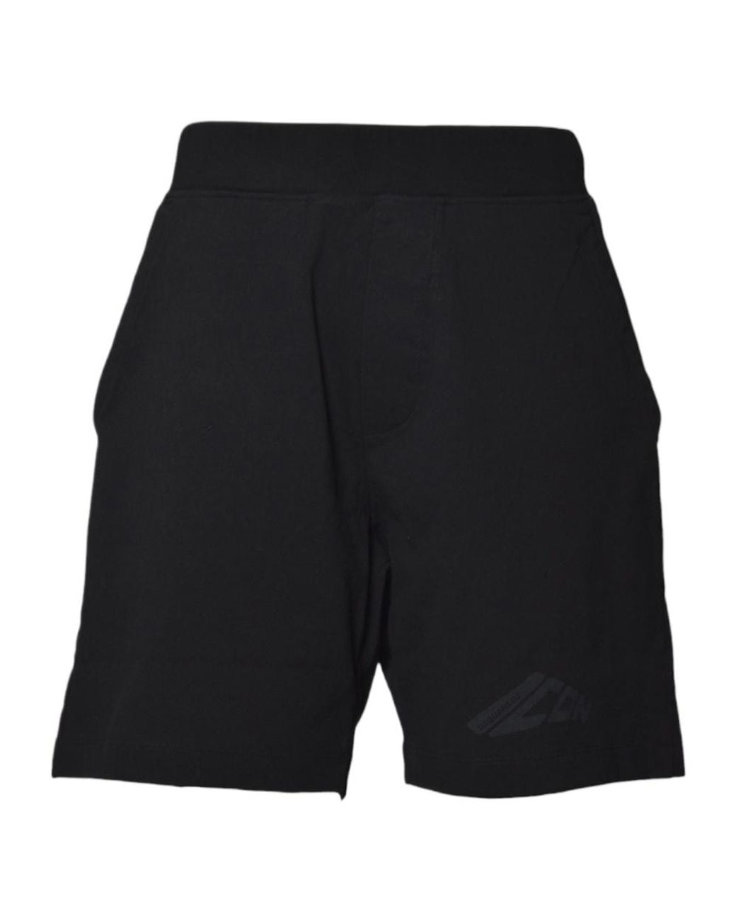 DSquared² Black Icon New Generation Big Boxer Jersey Shorts for men