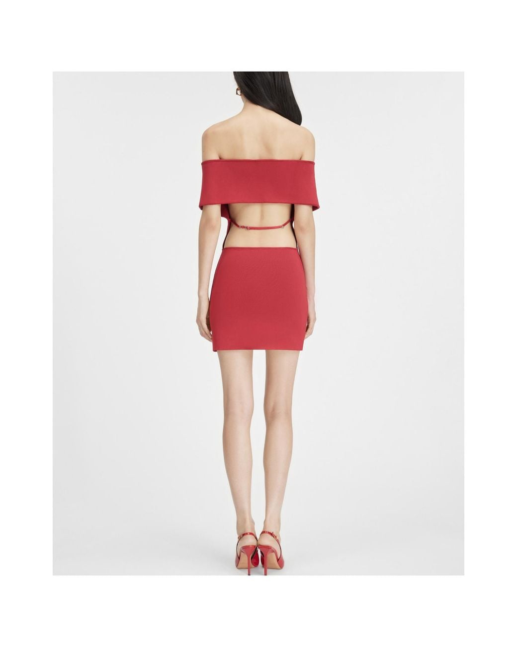 Jacquemus Red Cubista Mini Dress