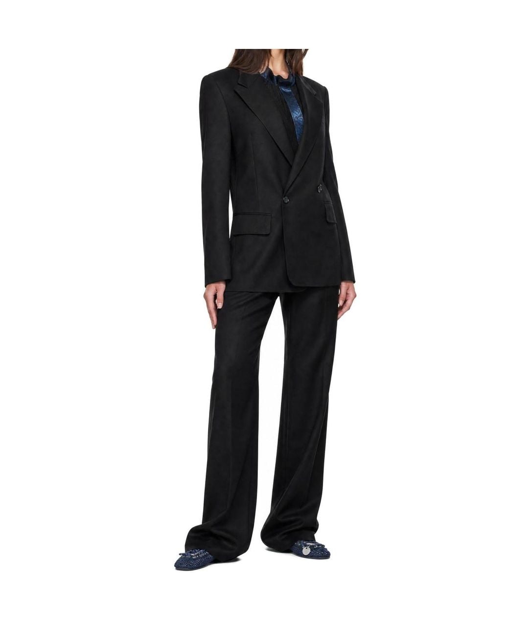 Kiko Kostadinov Black Egret Tailored Lapel Blazer