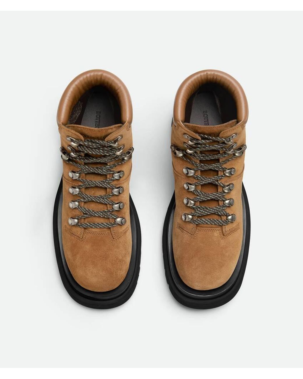 Bottega Veneta Brown Lug Hiking Ankle Boots