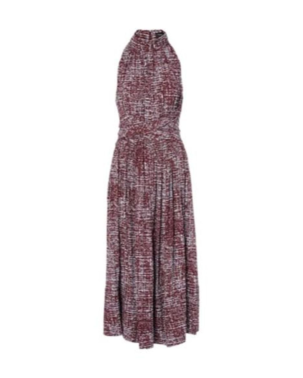 Proenza Schouler Purple Lola Printed Midi Dress