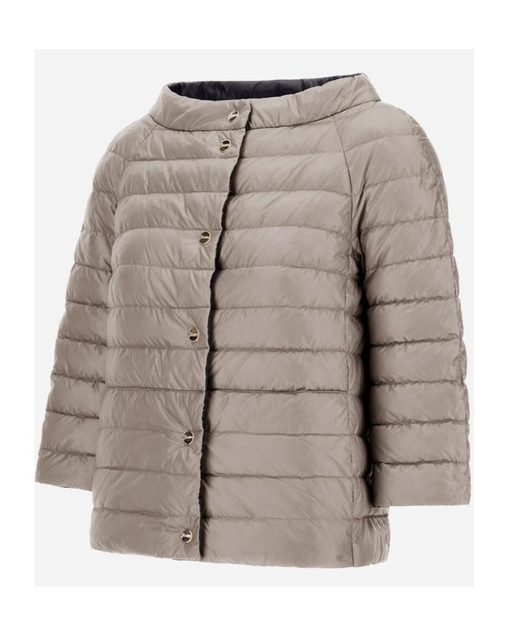Herno Gray Reversible Hood Jacket