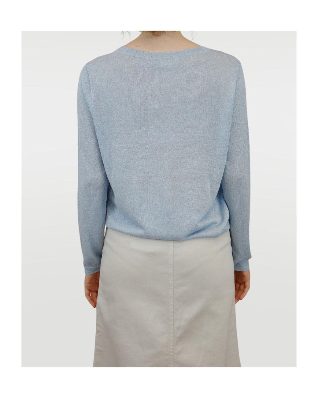 iBlues Blue Crew Neck Long Sleeve Sweater