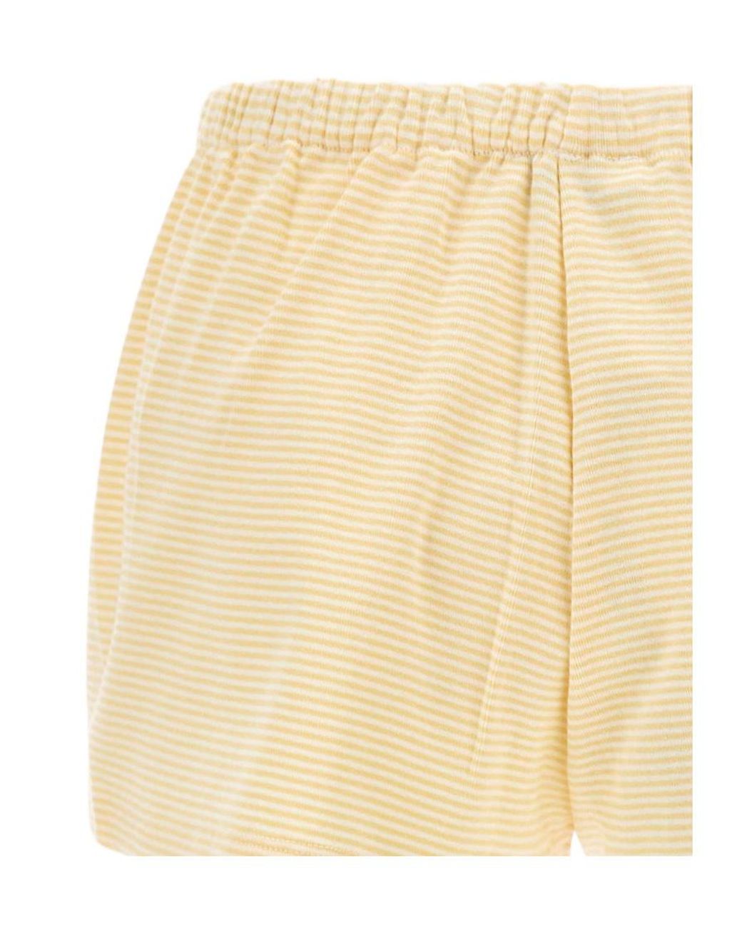 Sporty & Rich Natural Elastic Waist Shorts