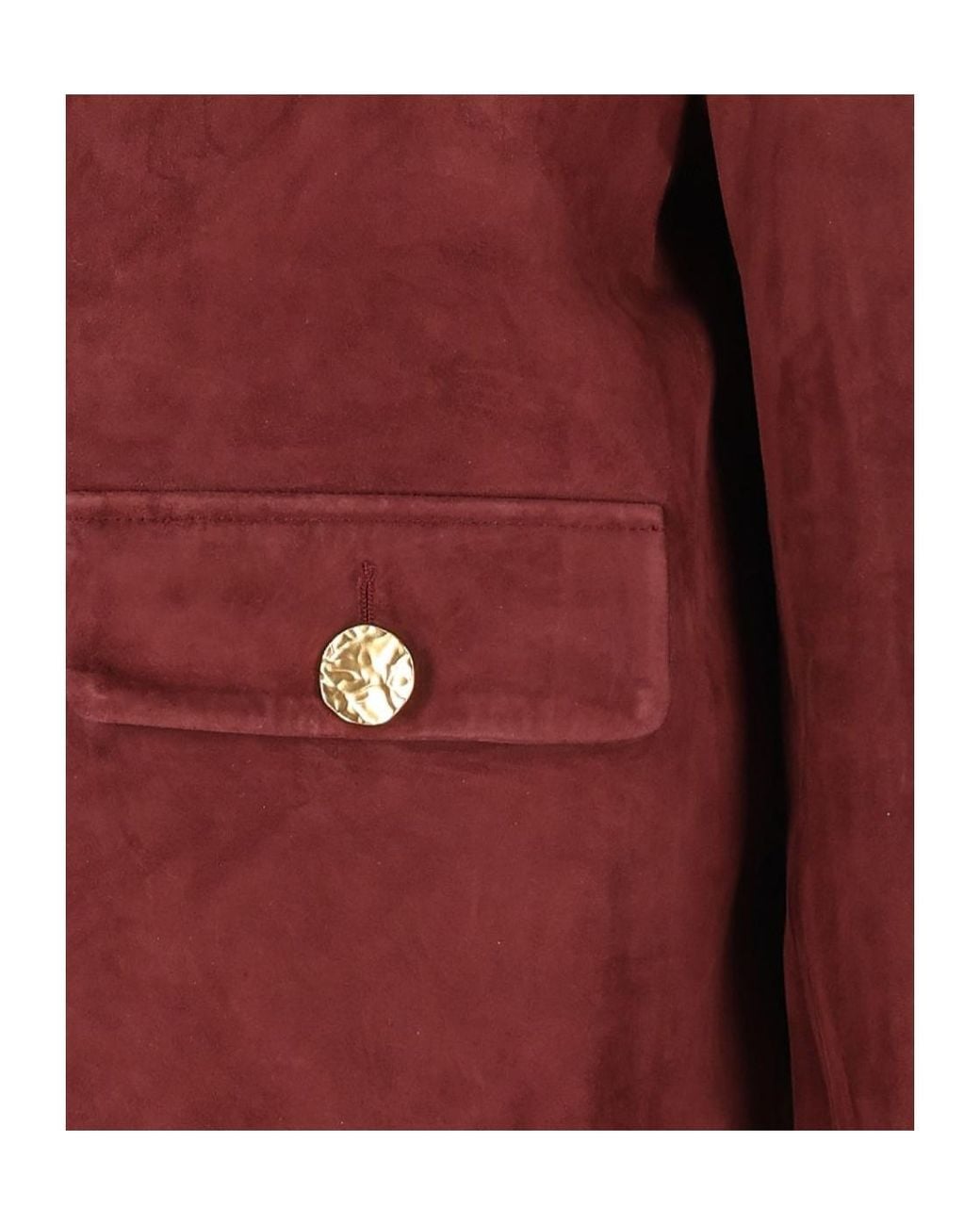 Arma Red Lorenne Goat-Suede Jacket