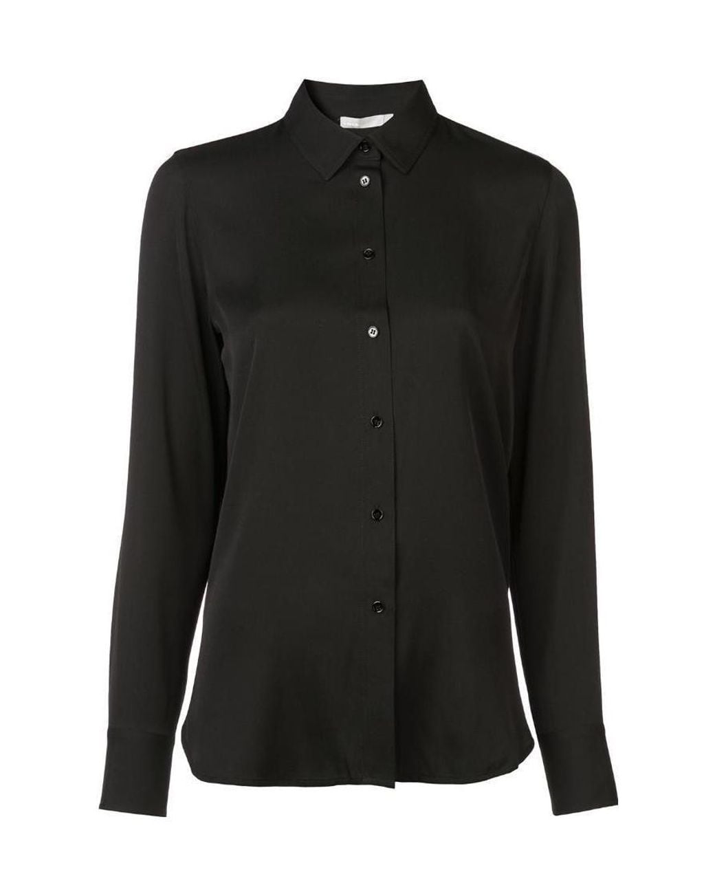 Vince Blue Slim Fitted Buttoned Blouse