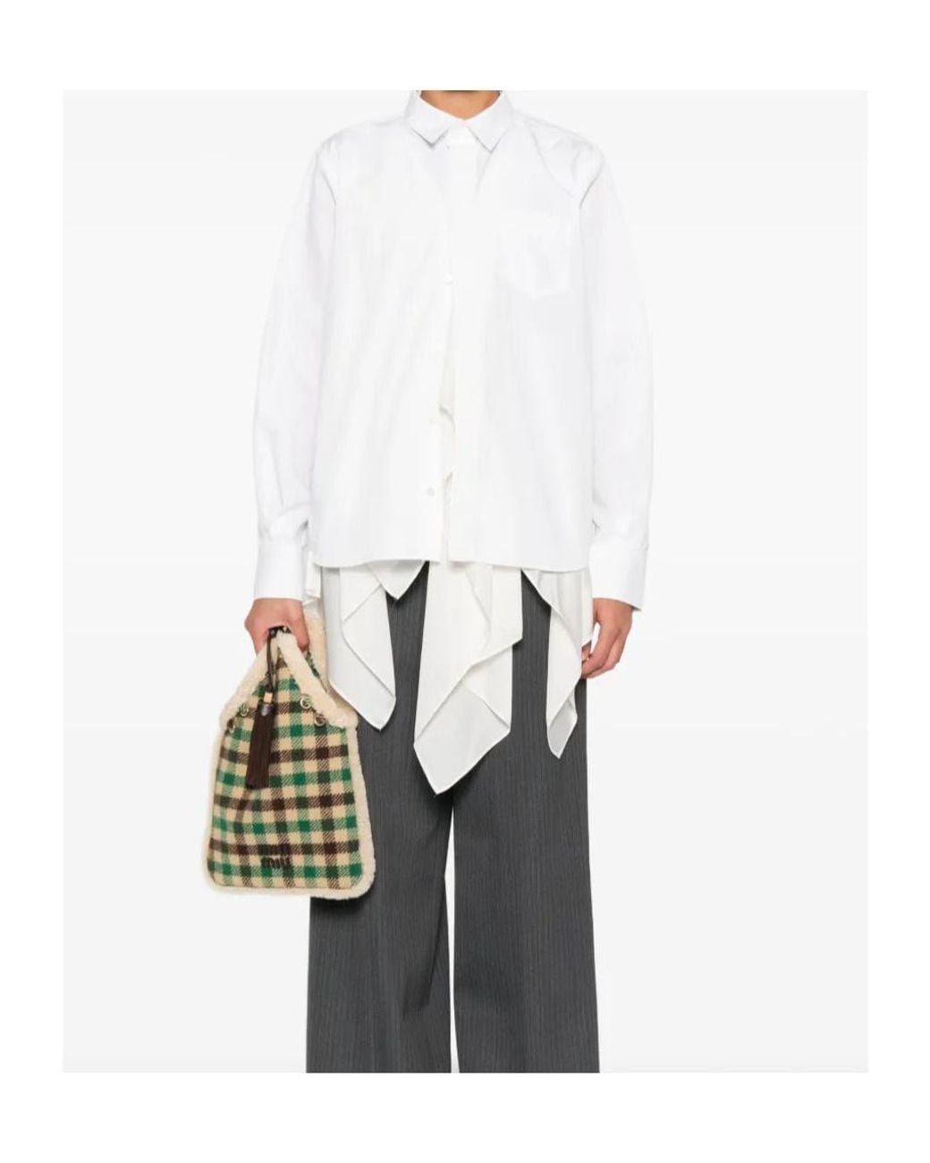 Sacai White Long Sleeve Shirt