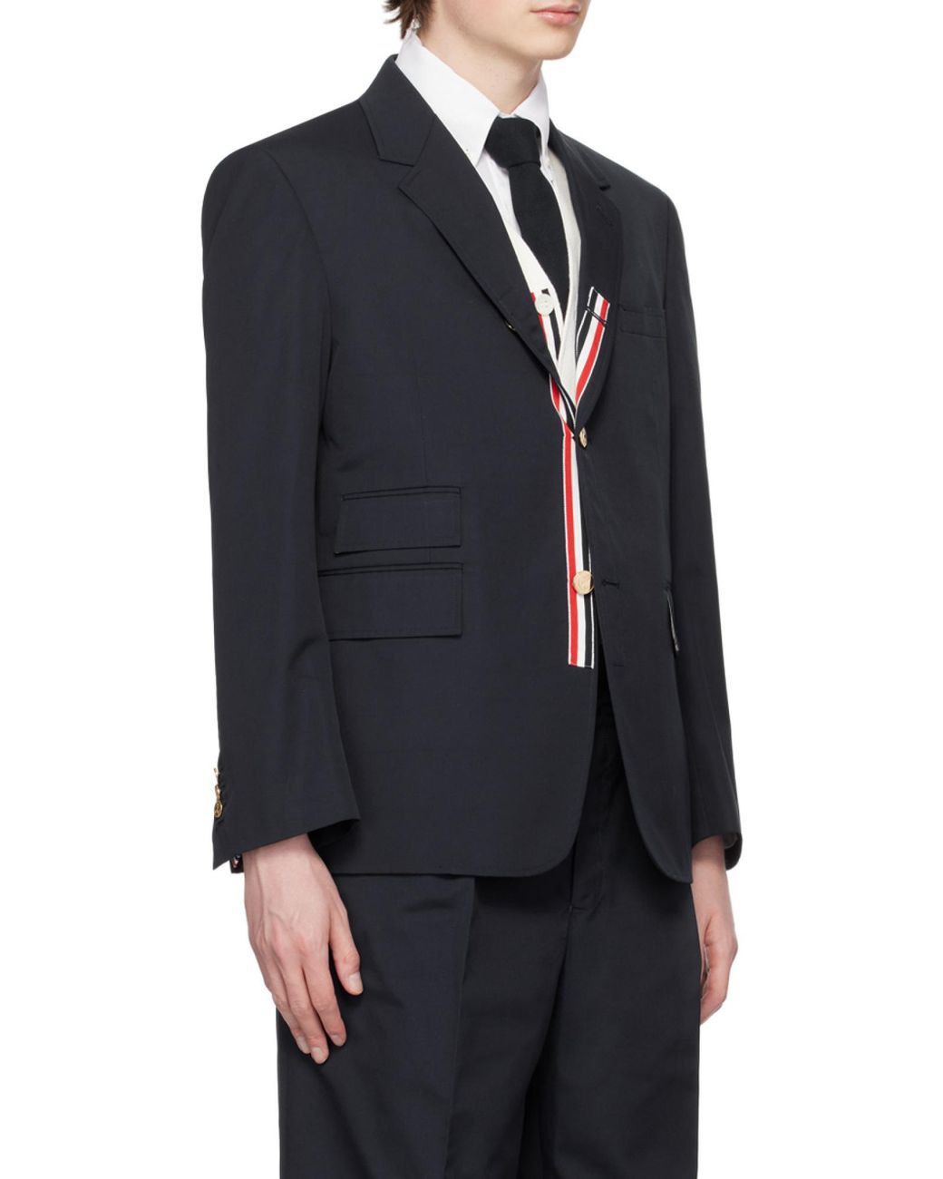 Thom Browne Blue Single-Breasted Tailored Blazer for men