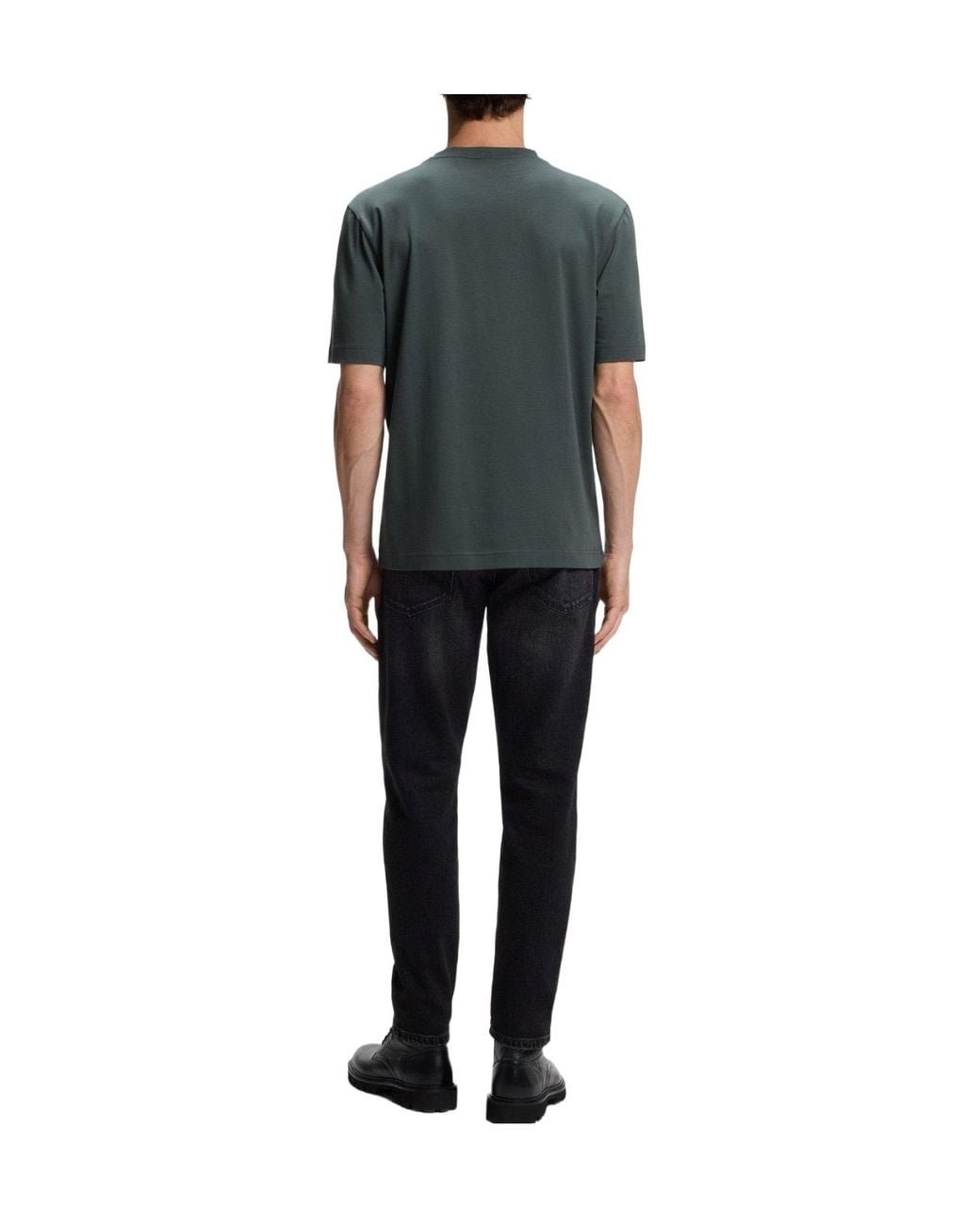 Boss Green Solid Color T-Shirt for men
