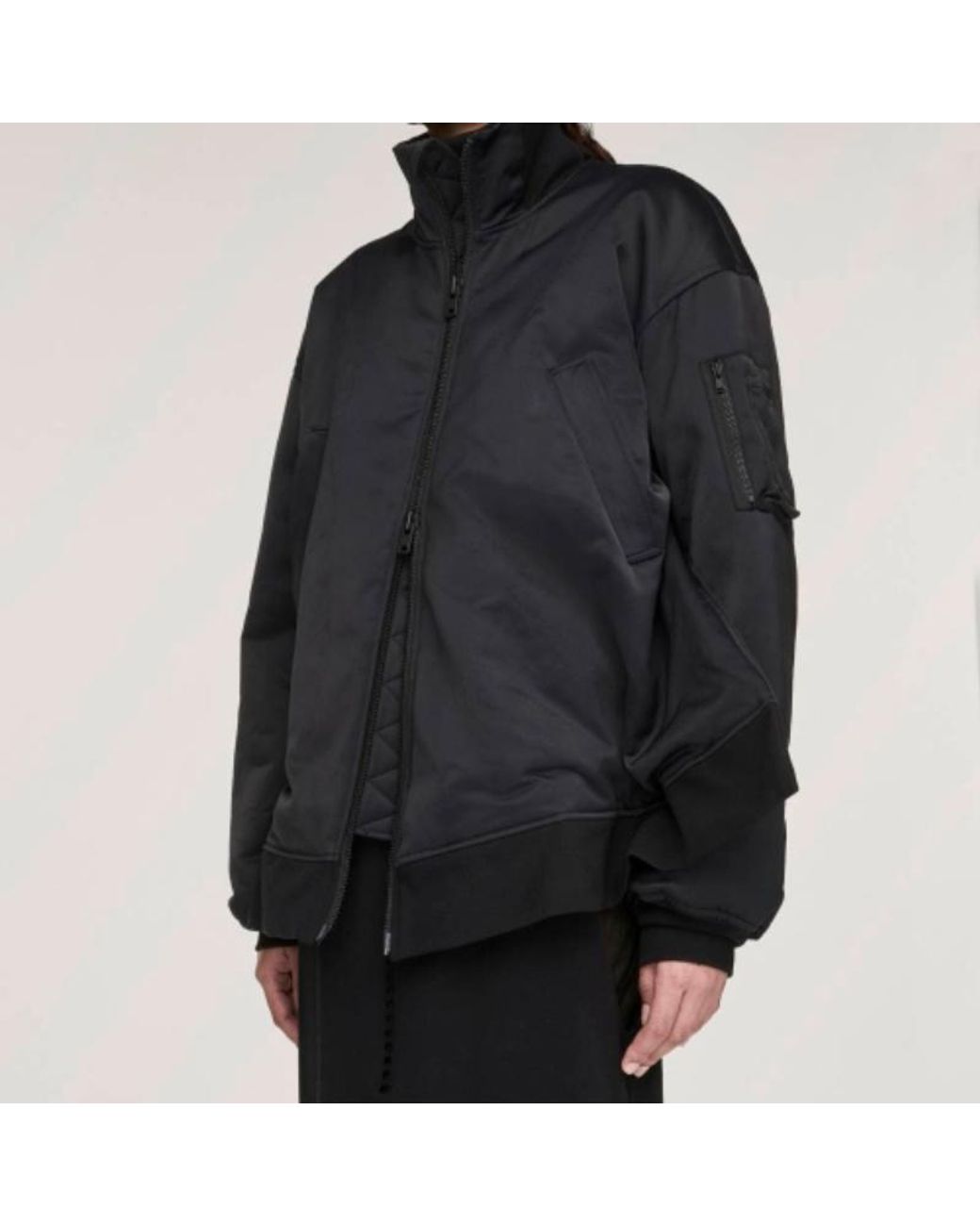 Y-3 Blue Zip-Up Bomber Jacket
