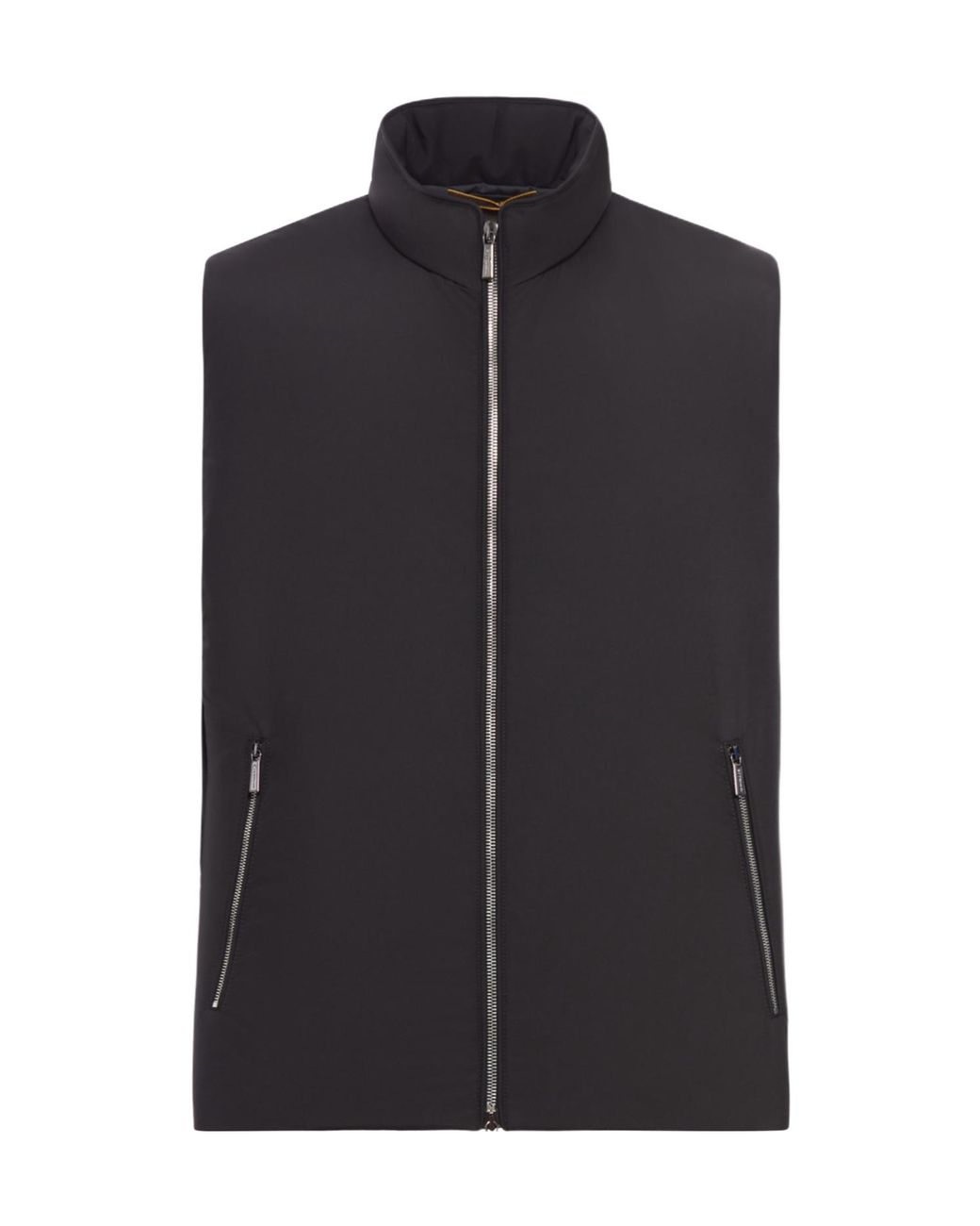 Moorer Black Zip-Fastening Gilet for men