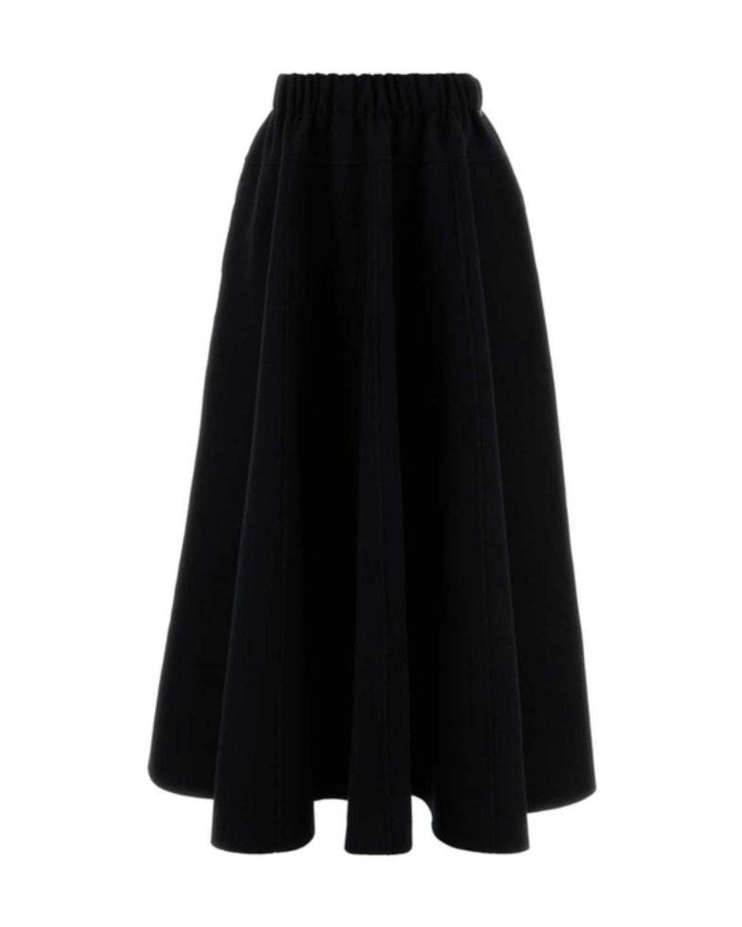 Extreme Cashmere Black Venus Flared Knitted Skirt
