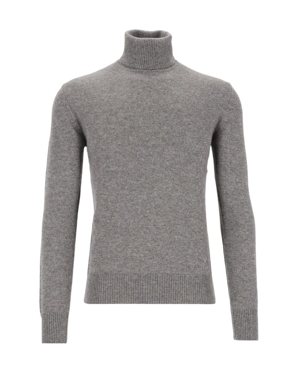 Emporio Armani Gray Turtleneck Sweater for men