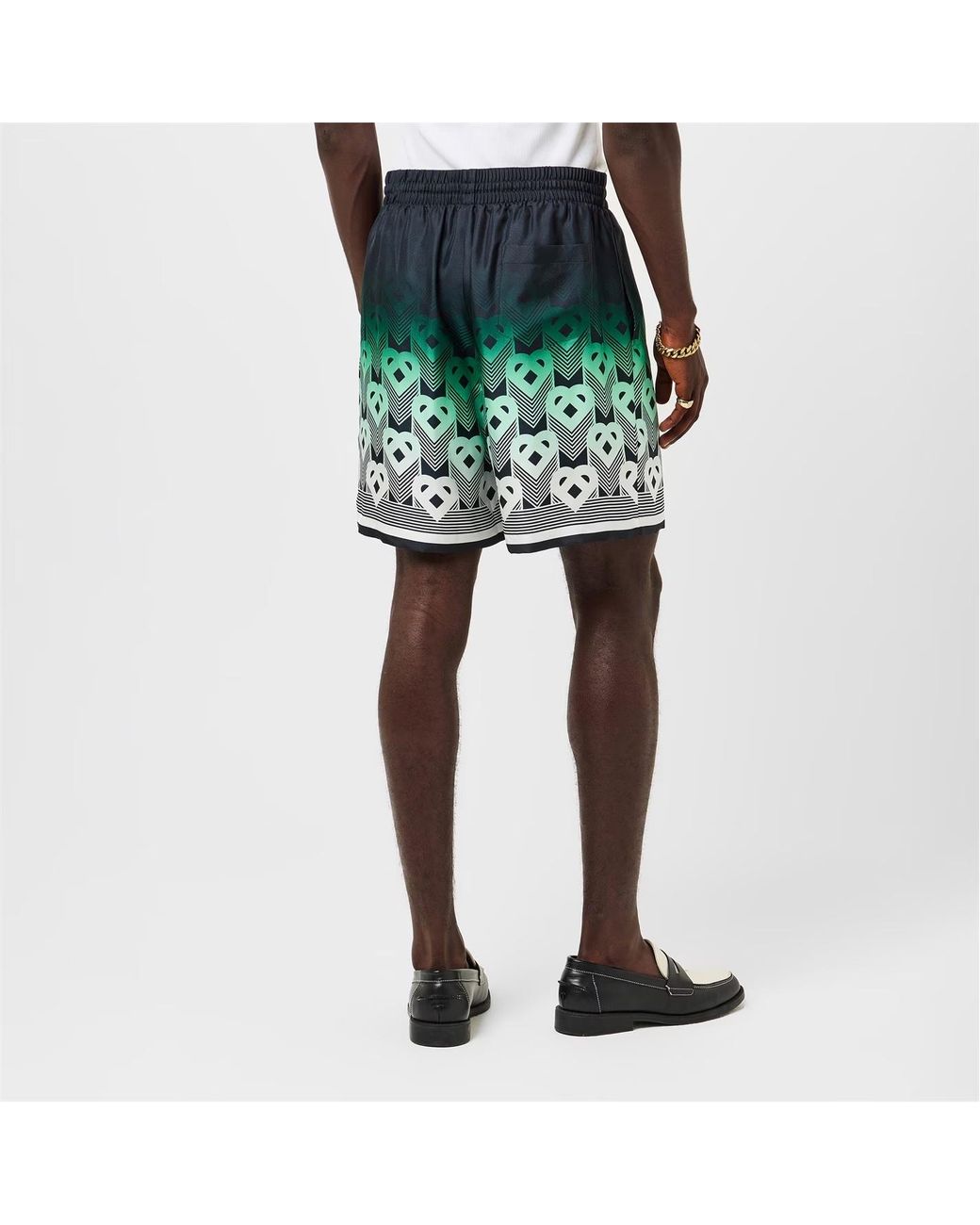 Casablanca Green Elastic Waist Shorts for men
