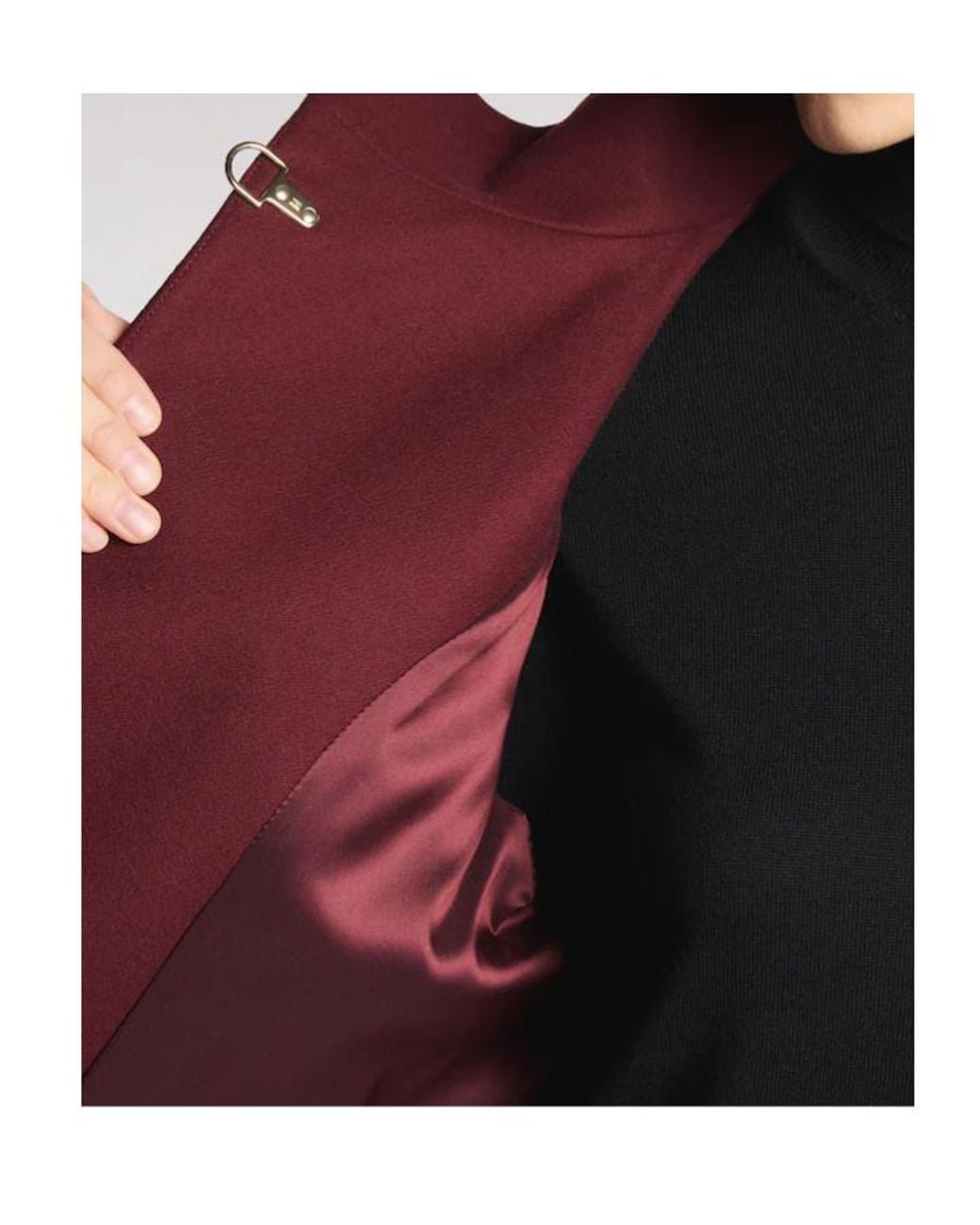 Fay Red Hook-Closure Wool Cape