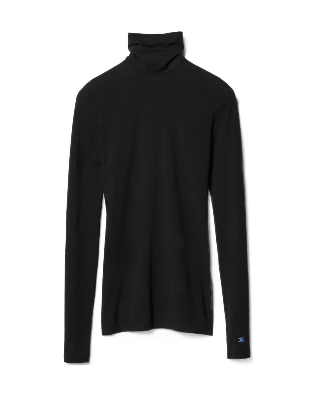 Céline Black Cotton Jersey Turtleneck