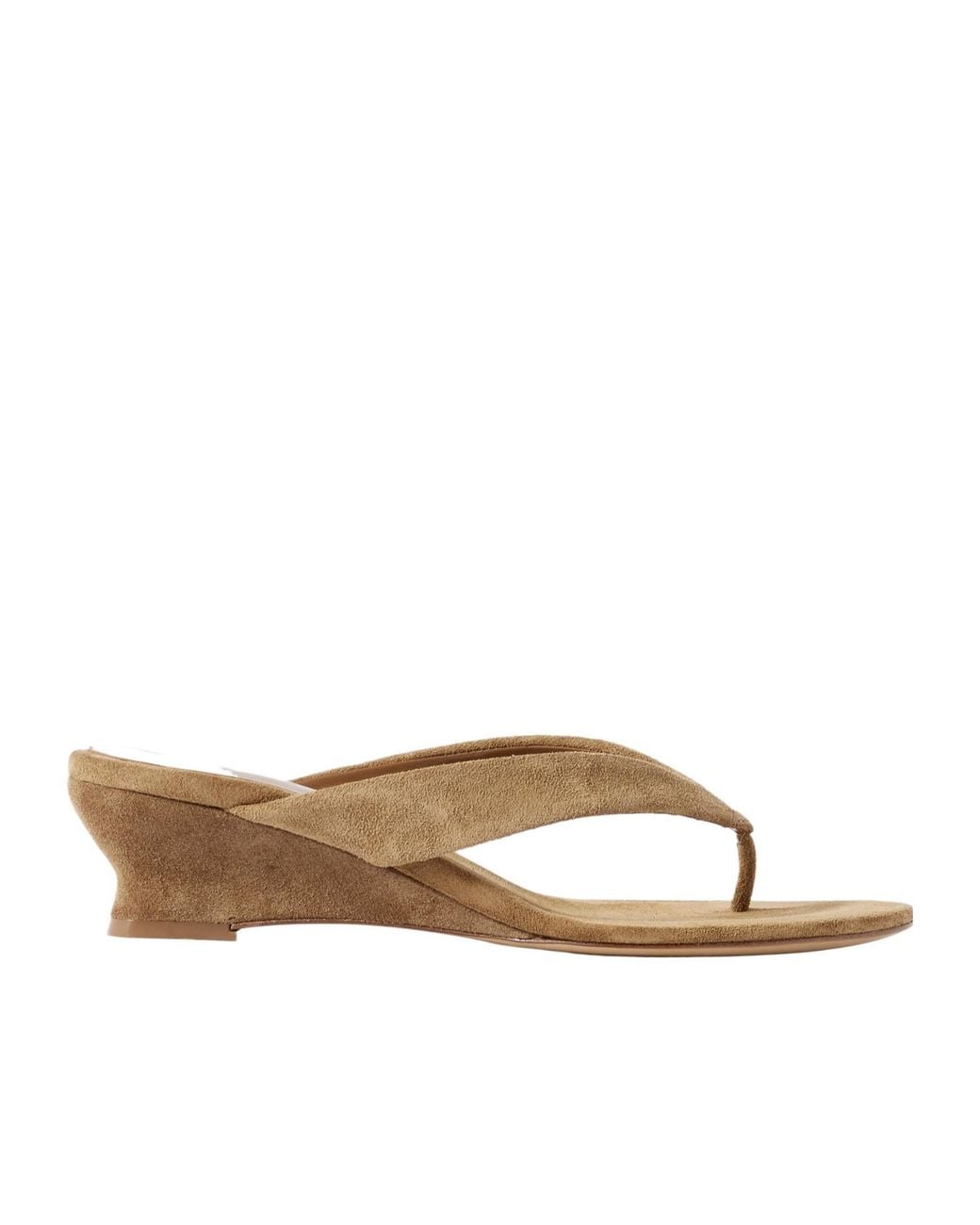 Le Monde Beryl Brown Suede 50 Wedge Sandals