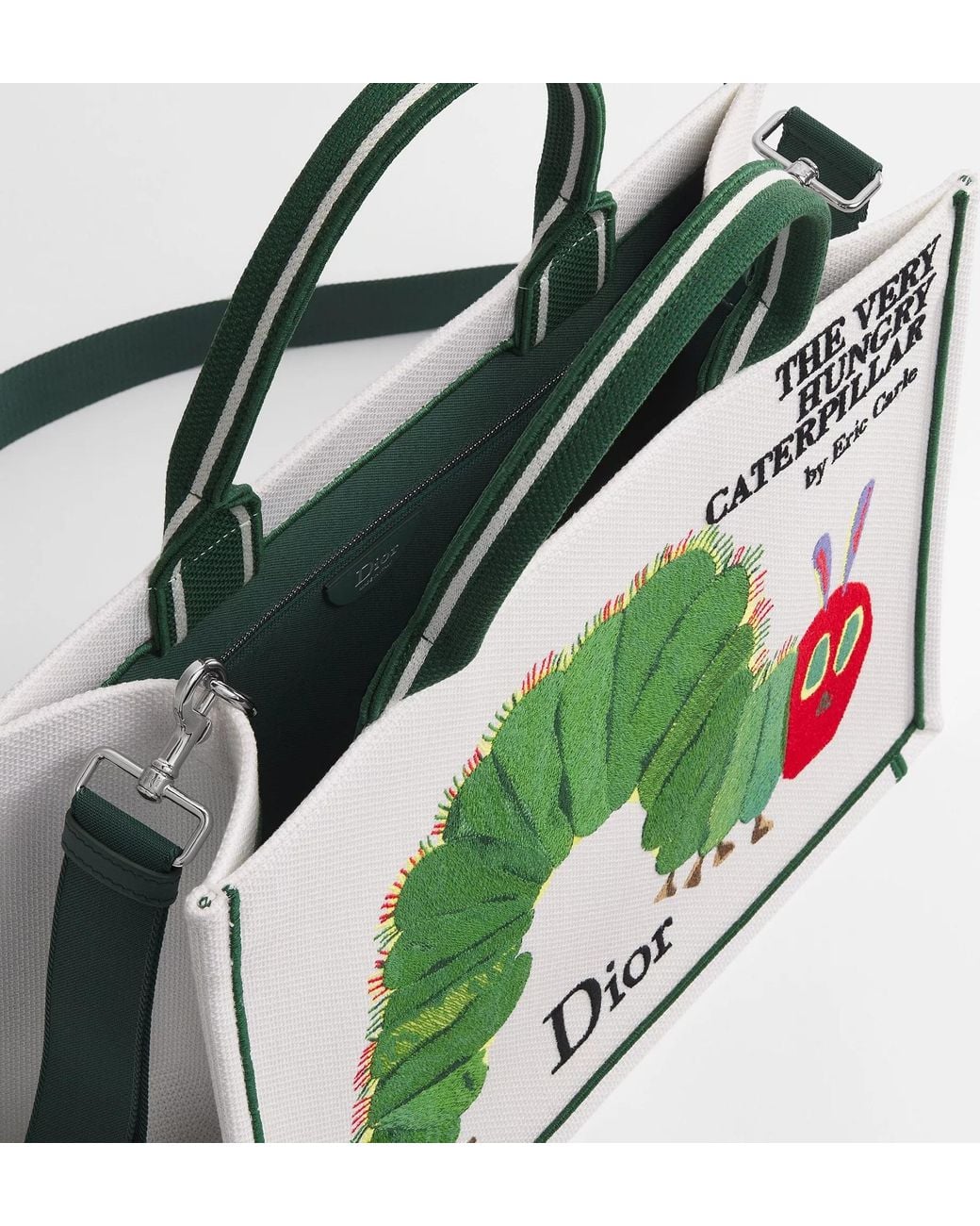 Dior Green Medium Book Tote With Strap